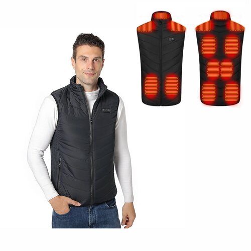 Куртка с подогреваемым жилетом в 11 зонах модной мужской и женской одежды с интеллектуальным USB-электрическим термальны