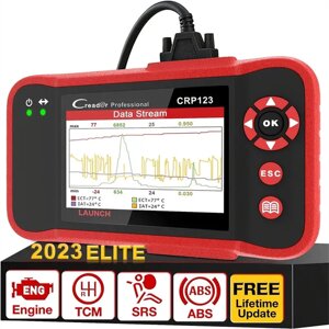 LAUNCH OBD2 Сканер CRP123 Elite Model Двигатель/ABS/SRS/Диагностическое сканирование трансмиссии Инструмент Считыватель