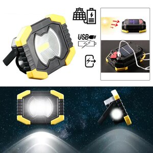 LED COB лампа Солнечный кемпинг фонарь Тент Фонарик USB перезаряжаемый Переносной Рабочий светильник IP65 Водонепроницае