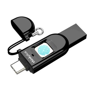 Lenovo Thinkplus 2 в 1 USB 3.0 Type-C USB-диск с отпечатками пальцев 32G 64G 128G 256G Pendrive Защита конфиденциальност