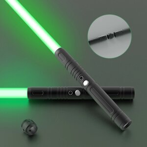 Металлический меч 2-в-1 Лазер со звуком удара и семью цветными огнями, перезаряжаемый, идеально подходит для косплея и р