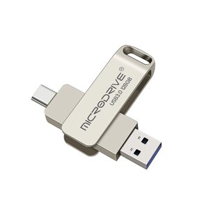 Microdrive МДТУ21 USB3.0 и USB-C Flash Диск 128 ГБ Высокоскоростной мини-портативный диск с двойным интерфейсом памяти U