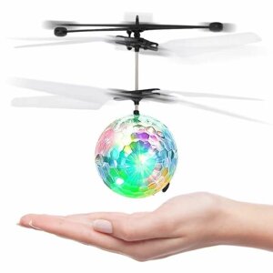 Mini Gesture Sensing Levitation Flying Led Light Crystal Ball RC Вертолет Детские игрушки