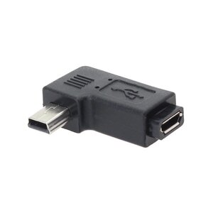 Мини USB мужчина к micro USB женский адаптер черный