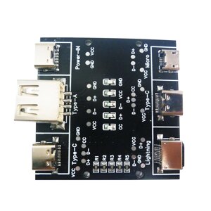 Многофункциональный тестер USB-кабеля USB A to Type-c Micro Lighting Short Circuit On-Off Data Cable Test Инструмент