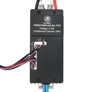 Модернизированный Flipsky 75200 200A 84V ESC High Current с алюминиевой печатной платой Корпус с водяным охлаждением для