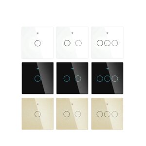 MoesHouse ZigBee3.0 AC100-250V 50/60 Гц Smart Life / Tuya EU Wall Touch Smart Light Switch для нейтрали Провод / без ней