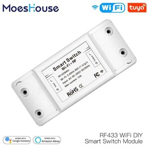 Mouehouse RF433 + WiFi DIY Smart Switch Module RF433 Дистанционное Управление для Smart Automation Smart Life/Tuya Работ