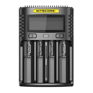 NITECORE UM4 / UM2 LCD Экран Дисплей Литий Батарея Зарядное устройство 4 слота Зарядка через USB Smart Rapid Батарея Зар