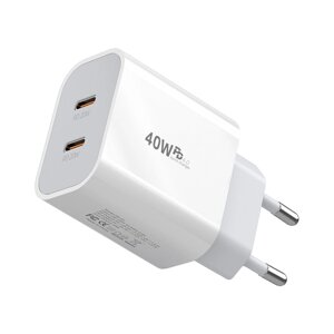 Олаф 40 Вт 2-портовое зарядное устройство USB PD Двойной 20 Вт USB-C Адаптер настенного зарядного устройства с быстрой з