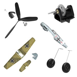 Оригинальный Eachine BF109 400 мм мини радиоуправляемый самолет запасные части аксессуары пропеллер Приемник посадочная