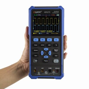 OWON HDS200 Series 2CH Handheld Oscilloscope 40/70/100MHz Bandwidth 20000 Counts Multiumeter OSC + DMM + Генератор сигн