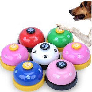 Pet Press Jingle Собака Кот Тренер Pet Intelligence Игрушечные Следы Press Bells Собака Paw Prints Ringer