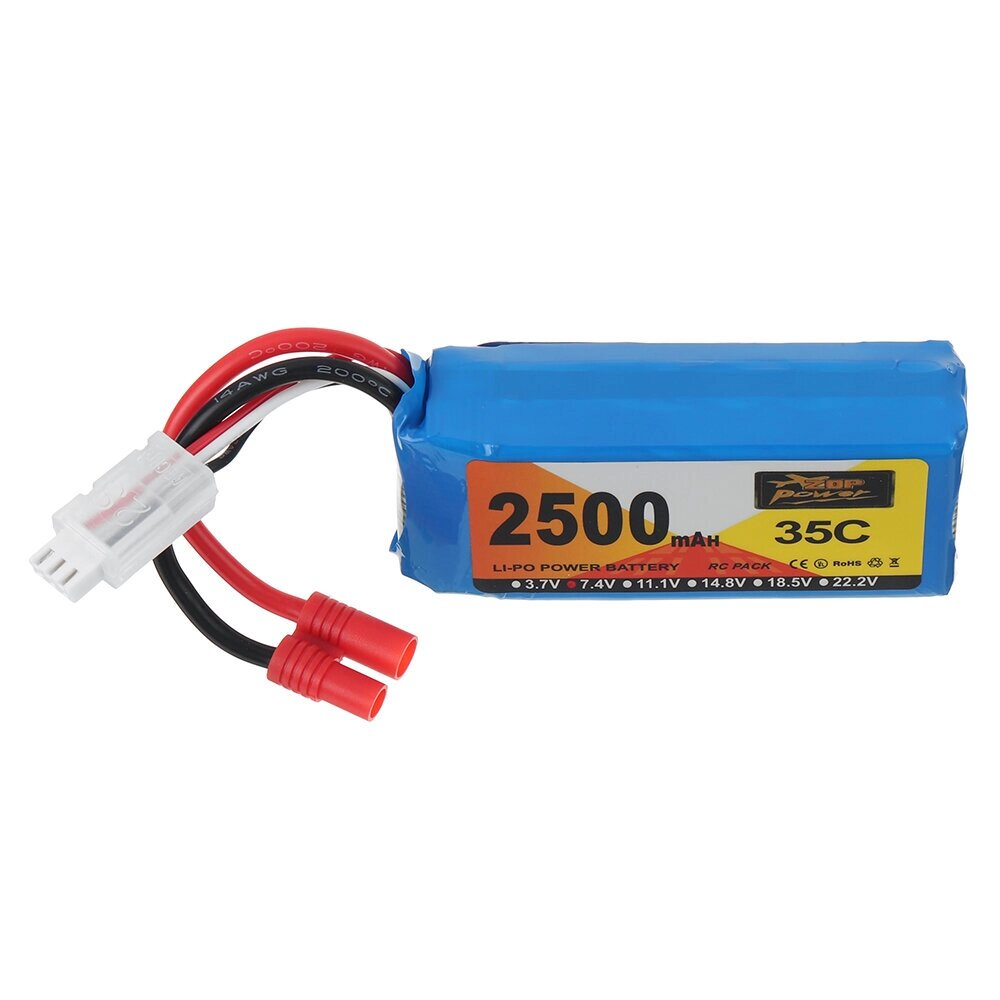 ZOP Power 7,4 В 2500 мАч 35C 2S LiPo Батарея 3,5 Banana Plug для RC Авто - отзывы