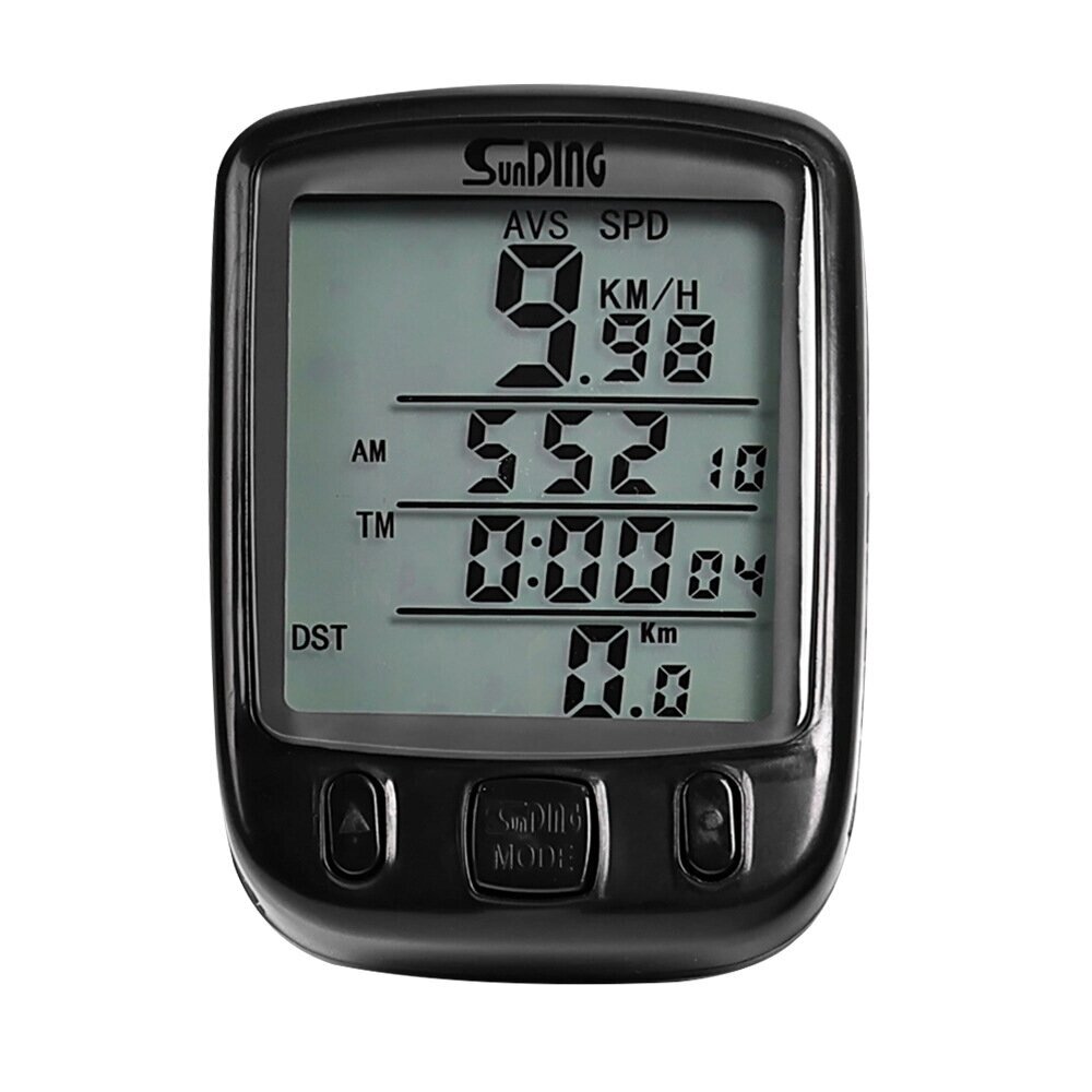 Waterproof LCD Display Cycling Bike Bicycle Computer Odometer Speedometer with Green Backlight bicycle computer bike - Bangg