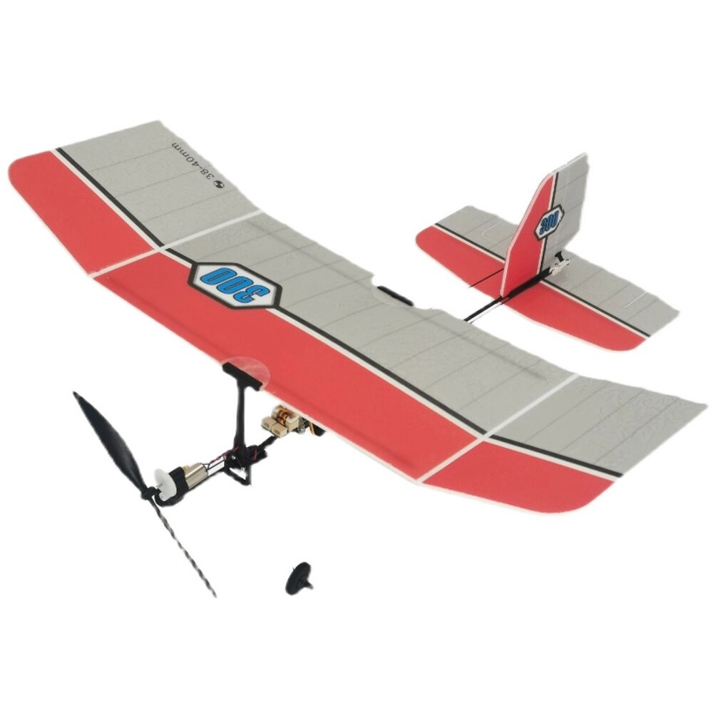 TY Model 300 Red 300mm Wingspan PP Foam DIY Micro Indoor Slow Flyer RC Airplane Glider KIT с шестерней Коробка для начин - заказать