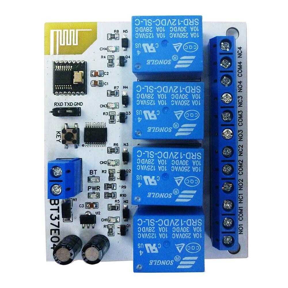 4-канальный релейный модуль BLE DC5V/12V 2,4G RF Дистанционное Управление IOT Command Customization Switch Module Board - обзор