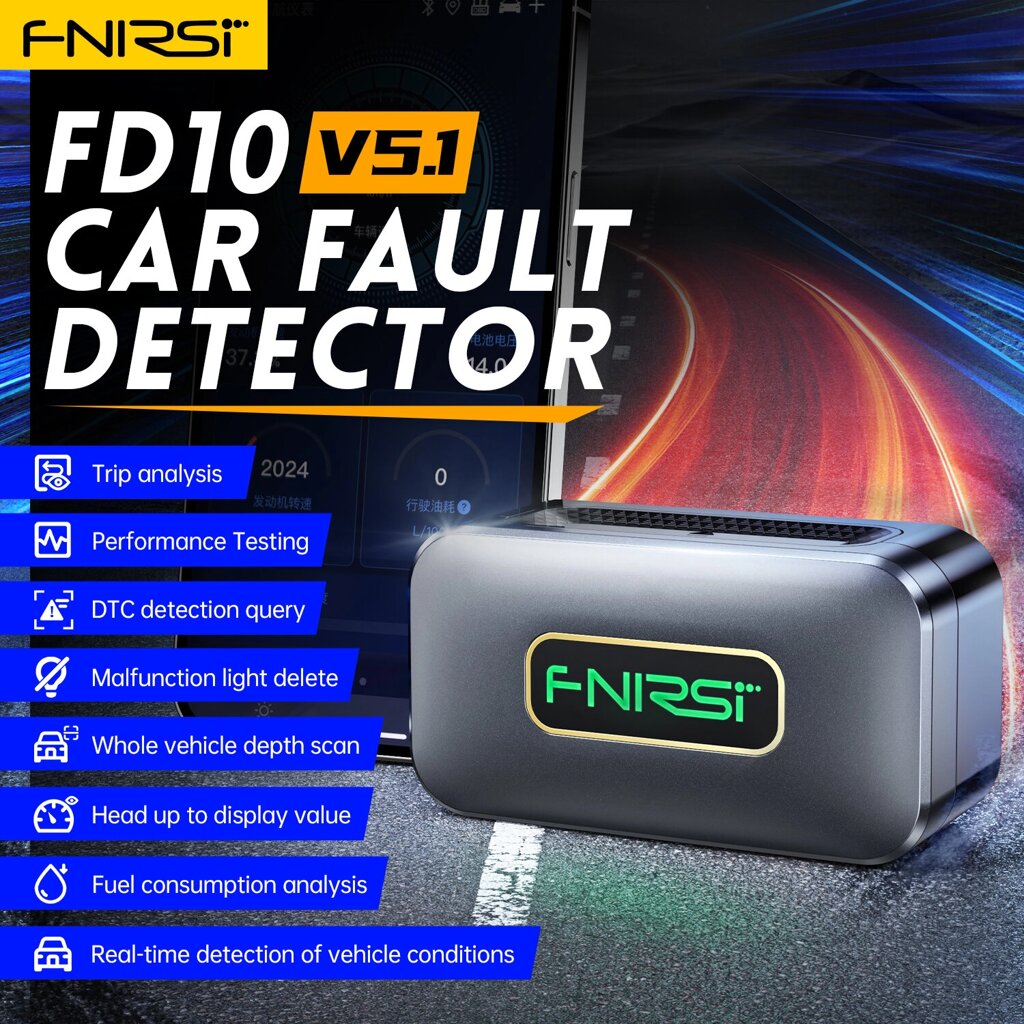 FNIRSI FD10 Авто Считыватель кодов сканера OBD2 Очистить ошибку OBD Диагностика Инструмент IOS Android Bluetooth. V5.1 Про - опт