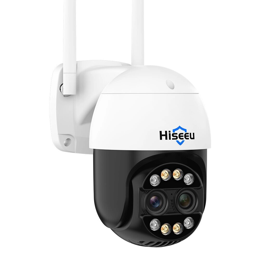 Hiseeu 4MP + 4MP Dual Объектив Wifi PTZ IP камера 2,8 + 12 мм 8X Zoom CCTV Видеонаблюдение камера Цвет ночного видения A - интернет магазин