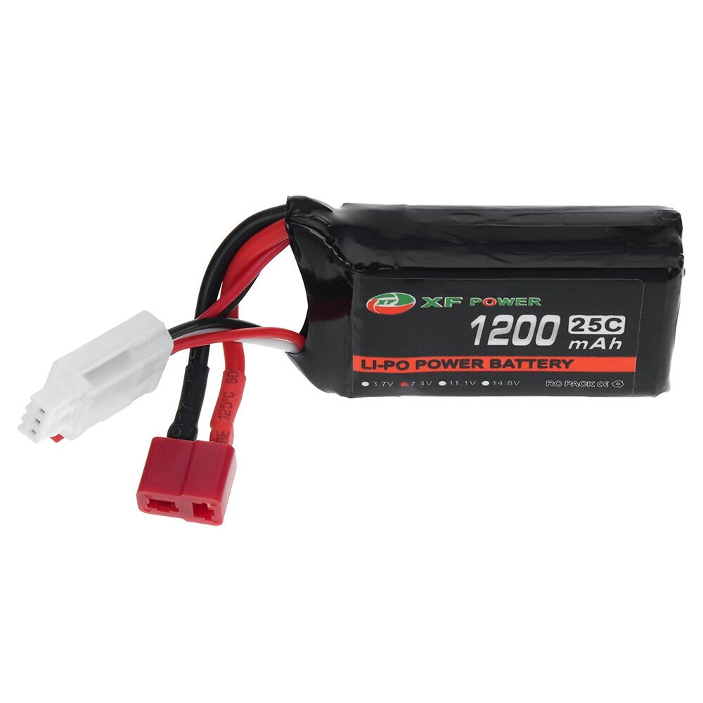 XF POWER 7.4V 1200mah 25C 2S lipo батарея JST plug T deans plug для RC авто - розница