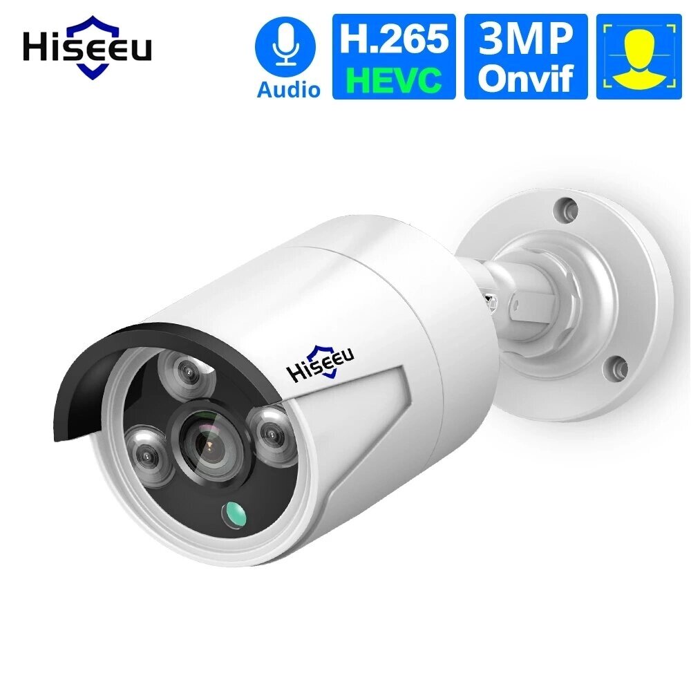 Hiseeu HB612 1080P 2.0MP POE Мини пулевидная IP камера ONVIF P2P IP66 Водонепроницаемая камера на открытом воздухе IR CU - интернет магазин