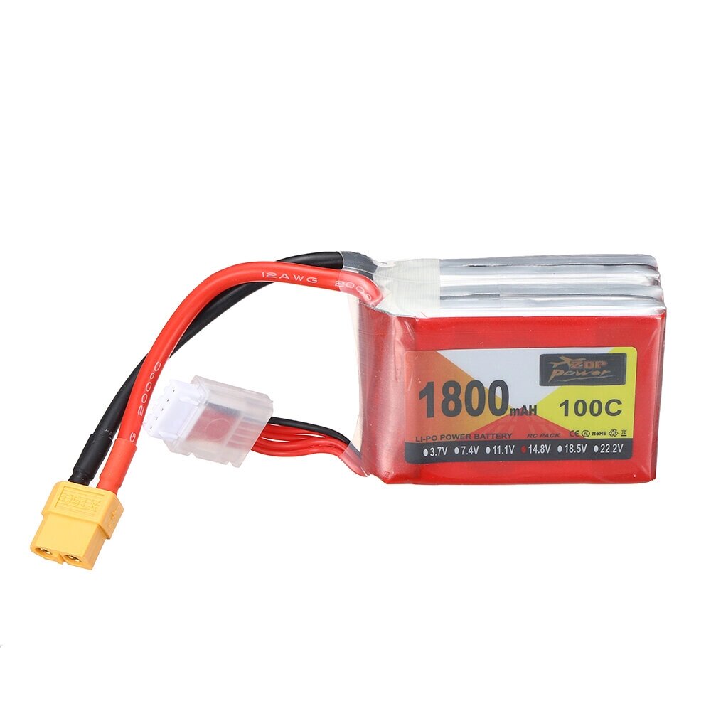 ZOP power 14,8 в 1800 мач 100C 4S lipo батарея разъем XT60 для RC дрон - наличие