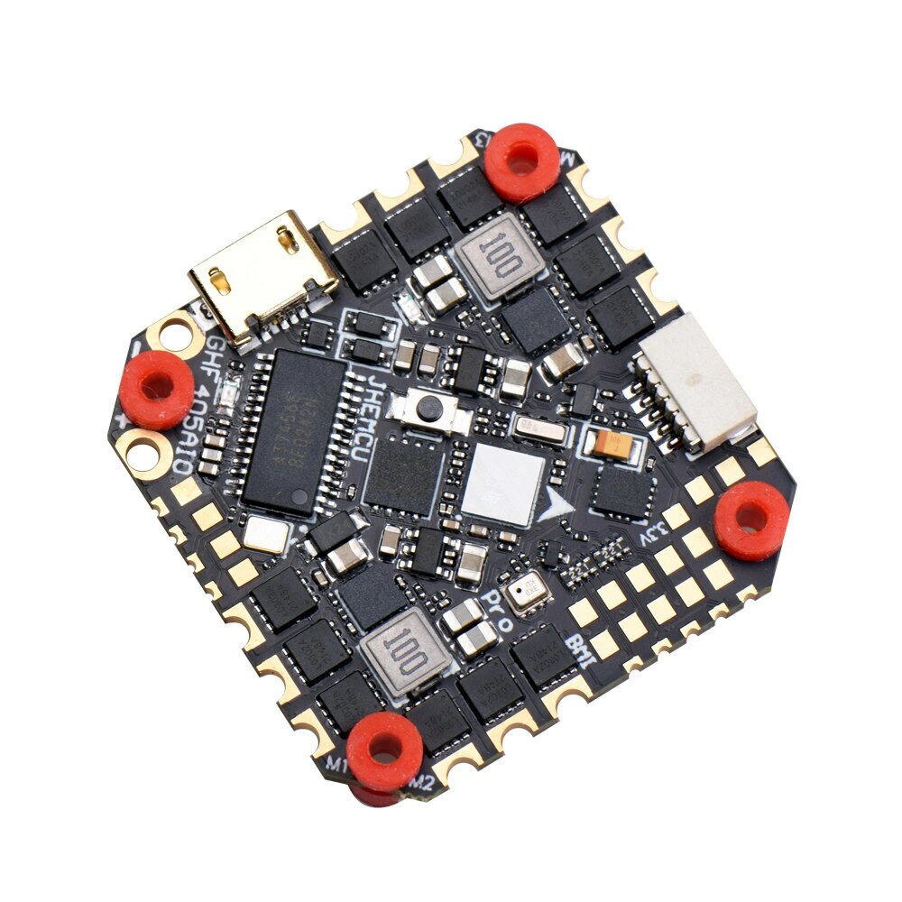 25,5X25,5 мм jhemcu GHF405AIO pro контроллер F4 OSD blackbox flight controller C 5V выход BEC 10 в AIO 40A blheli_s 4in1 - описание