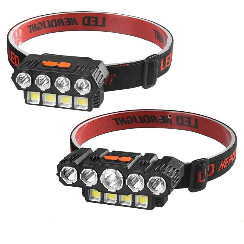 Налобный фонарь Strong Light Multiple LED Сверхъяркий налобный фонарь Перезаряжаемый USB-фонарик На открытом воздухе Нал - Bangg