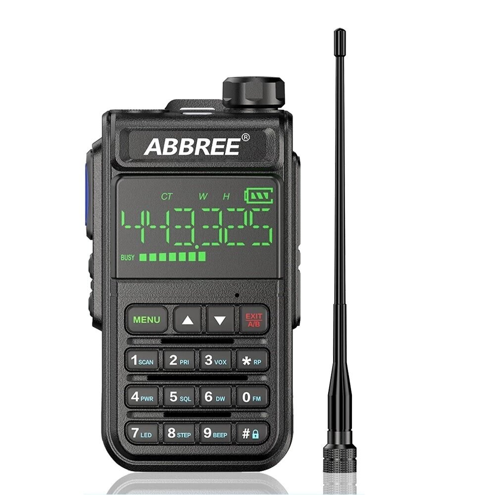 ABBREE AR-518 Full Bands Рация 128 Channels LCD Color Screen Two Way Radio Air Band DTMF SOS Emergency Function - Bangg