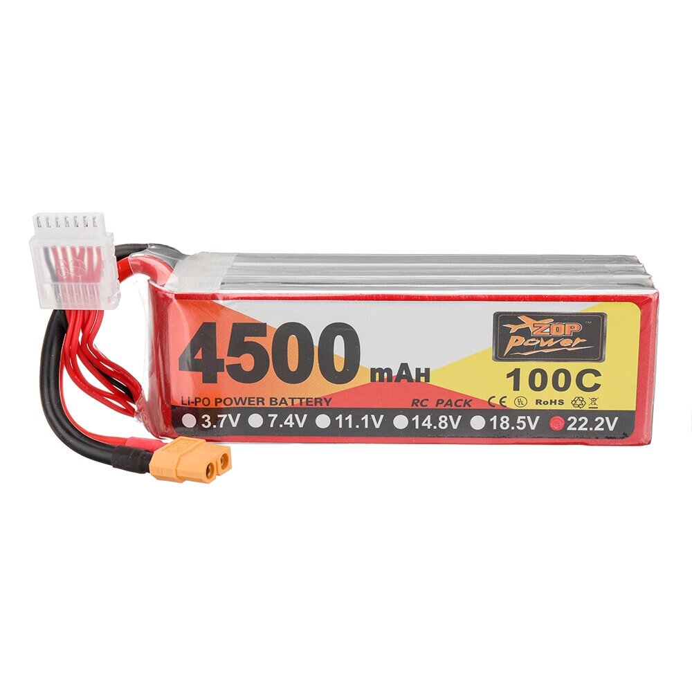 ZOP power 22,2 в 4500 мач 100C 6S lipo батарея разъем XT60 для RC дрон - опт