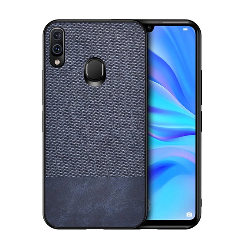 Bakeey Anti-Fingerprint холст Splice TPU Граница Защитная Чехол для Samsung Galaxy A40 2019 - наличие