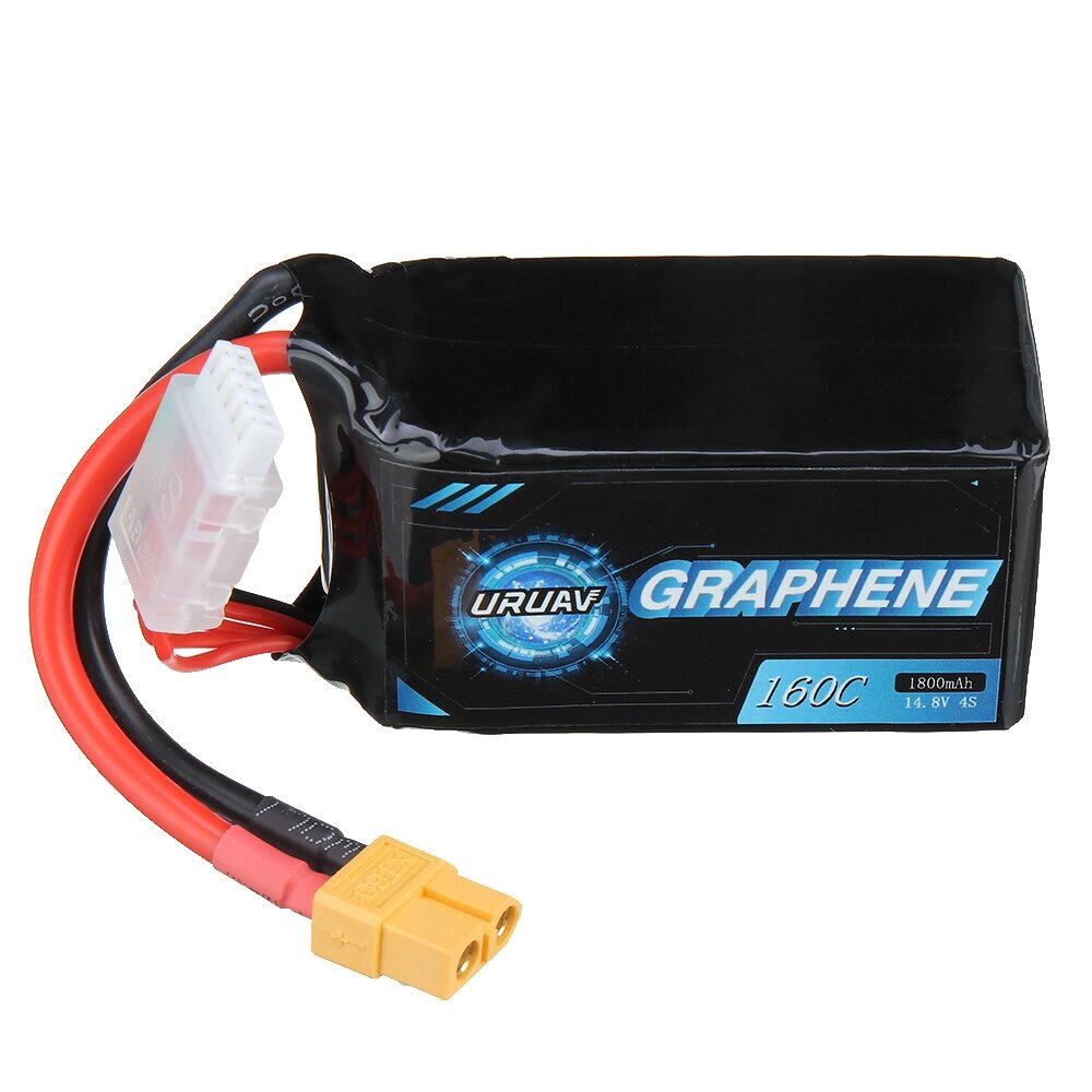 URUAV graphene V2.0 14,8 в 1800 мач 160C 4S lipo батарея разъем XT60 для FPV racing дрон - отзывы