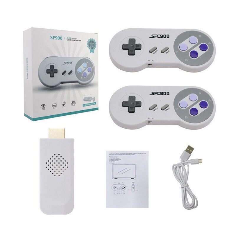 SF900 4700 Games 8Bit 16 Bit SNES NES Retro TV Game Console HD Classic Video Game Stick Wireless Gamepad Controller - обзор