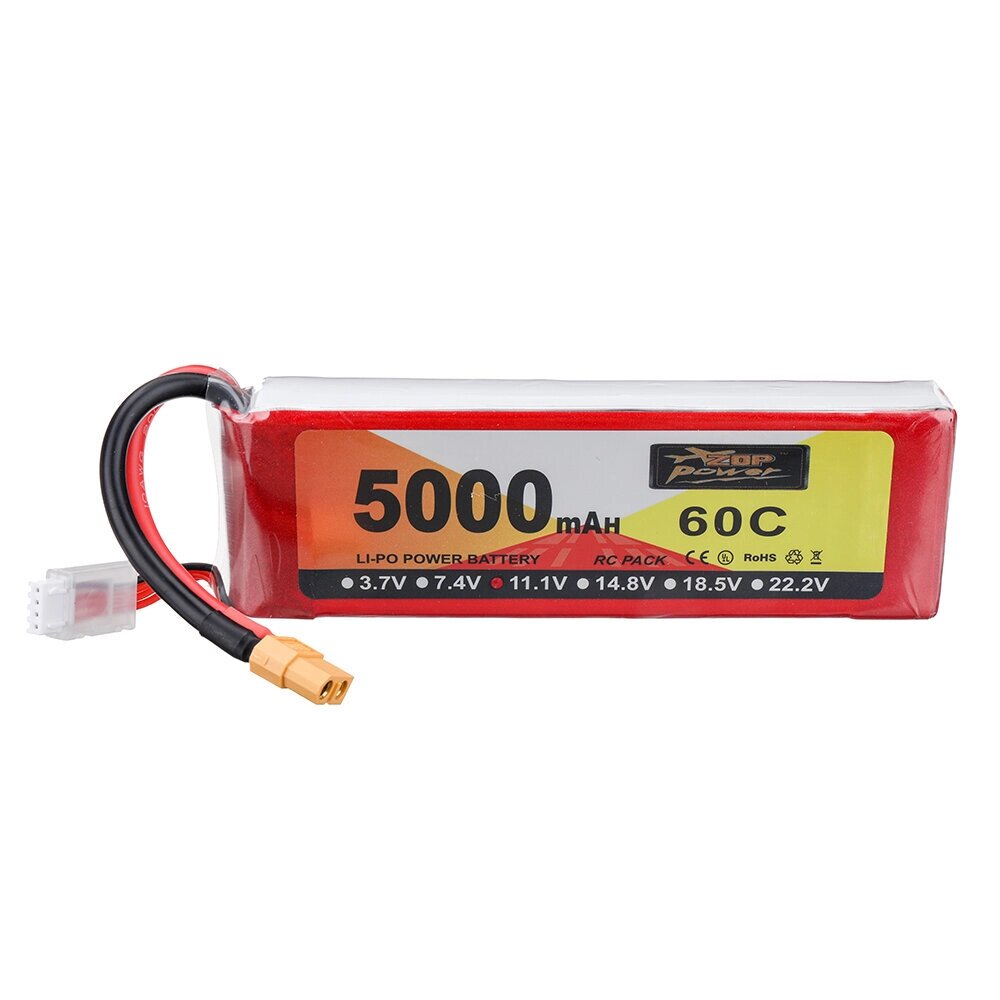 ZOP power 11.1V 5000mah 60C 3S lipo батарея разъем XT60 для RC дрон - доставка