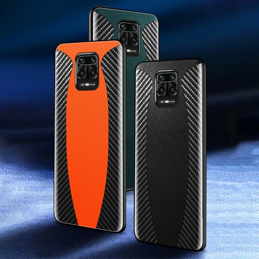 Bakeey для Xiaomi Redmi Note 9S / Redmi Note 9 Pro Чехол Sports Авто Шаблон Дизайн Авто bon Fiber Leather Protective Чехо - гарантия