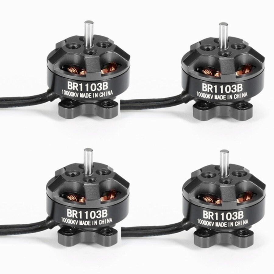 4X Racerstar Racing Edition 1103 BR1103B 10000KV 1-3S Бесколлекторный мотор черный для 50 80 100 RC Дрон FPV Racing - интернет магазин