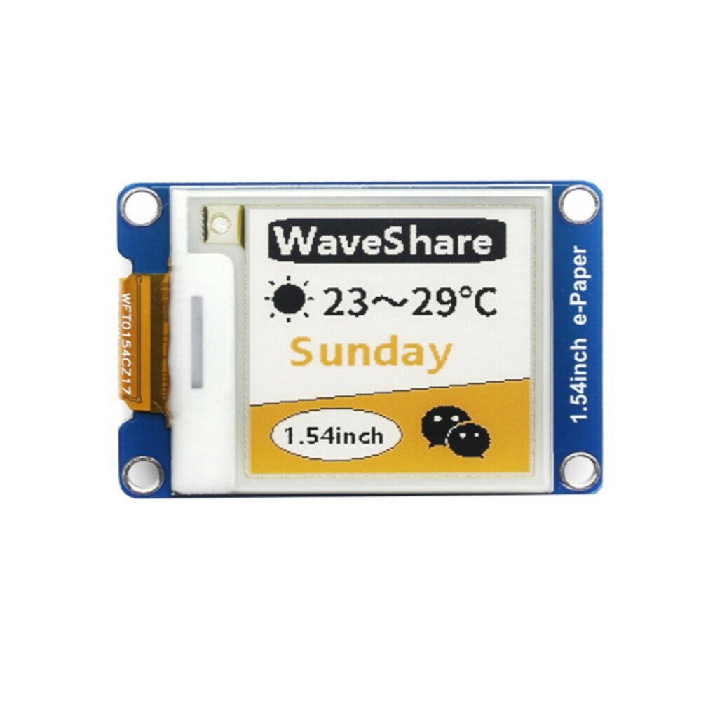 Waveshare 1.54 дюймов Модуль чернильного экрана 152x152 Интерфейс SPI для электронной бумаги Желтый Черно-белый Трехцве - акции