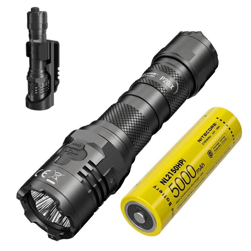 NITECORE P20iX Перезаряжаемый фонарик USB-C, 4000 люмен, профессиональный тактический фонарь с высоким световым потоком - опт