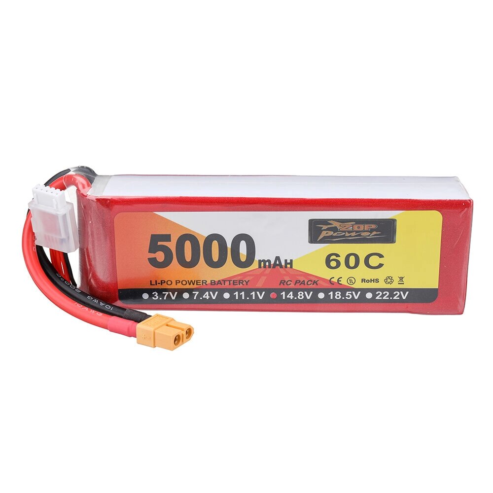 ZOP power 14.8V 5000mah 60C 4S lipo батарея разъем XT60 для RC дрон - Узбекистан