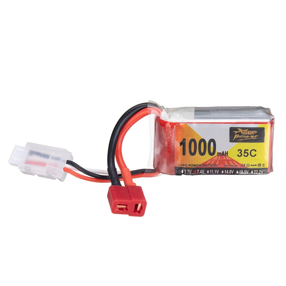 ZOP Power 7.4V 1000mAh 35C 2S LiPo Батарея T Deans Plug для RC Дрон - преимущества