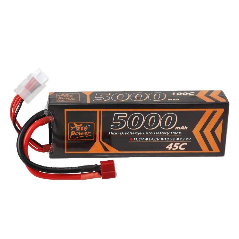 ZOP Power 11,1 В 5000 мАч 45C 3S LiPo Батарея T Разъем Deans для FPV Racing Дрон - заказать