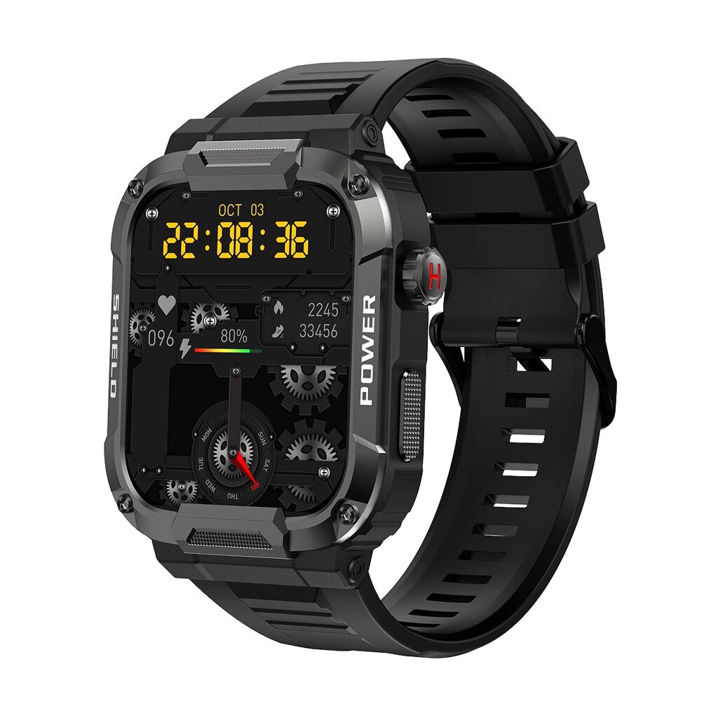 MK66 1.85 inch HD Экран bluetooth Calling Heart Rate Blood Pressure SpO2 Monitor IP68 Водонепроницаемый Outdoor Three-pr - наличие