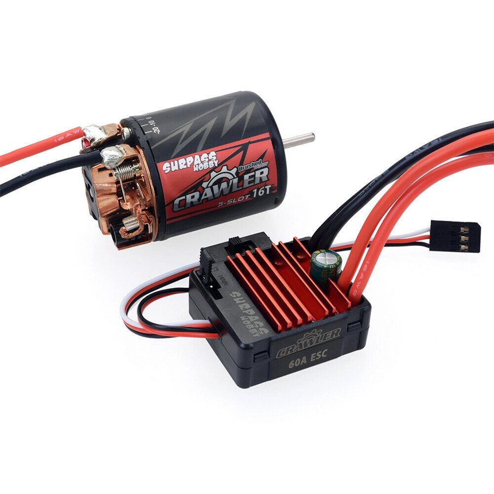 Surpass HOBBY 550 щетка RC авто мотор 5 слотов + BCD 80A ESC для 1/10 частей автомобиля - Узбекистан