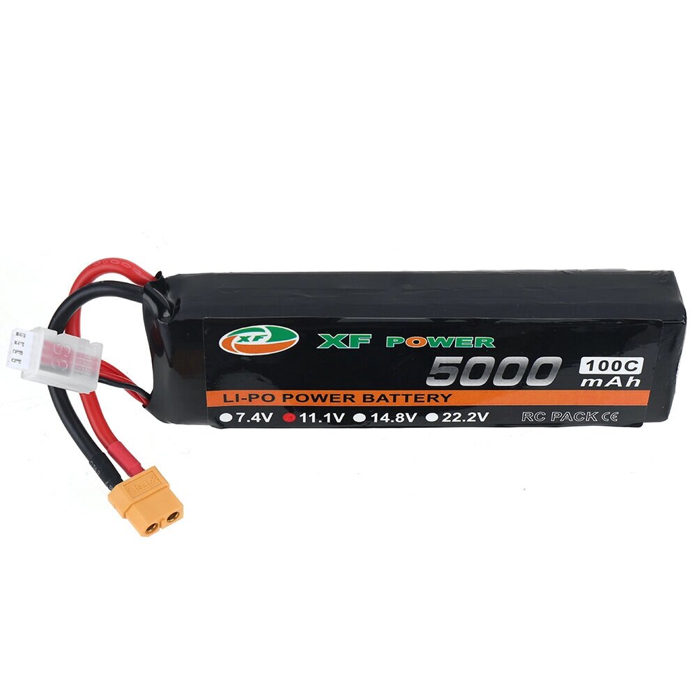 XF POWER 11,1 В 5000 мАч 100C 3S LiPo Батарея Разъем XT60 с разъемом T Deans для RC Дрон - опт