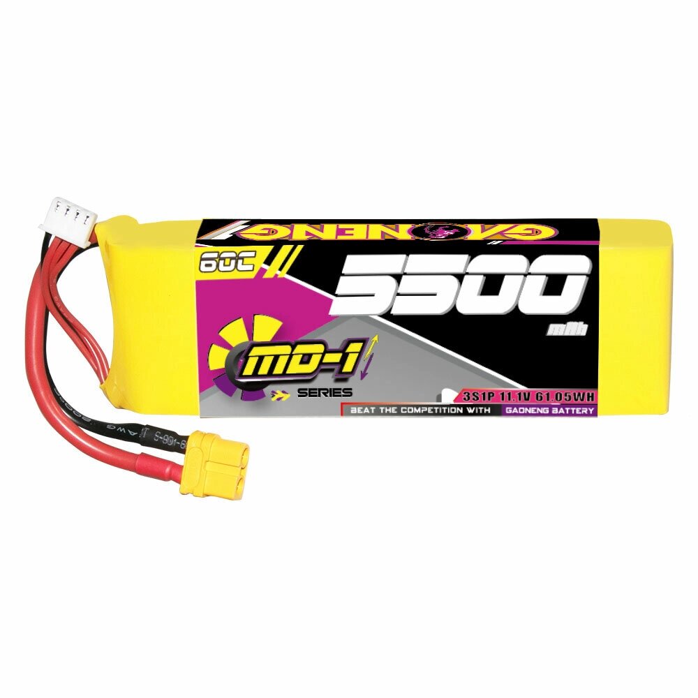 Gaoneng GNB 11,1 В 5500 мАч 60C 3S LiPo Батарея T Plug / XT60 Штекер для 1/10 1/8 1/7 Шкала RC Авто HPI Vorza KM Racing - распродажа