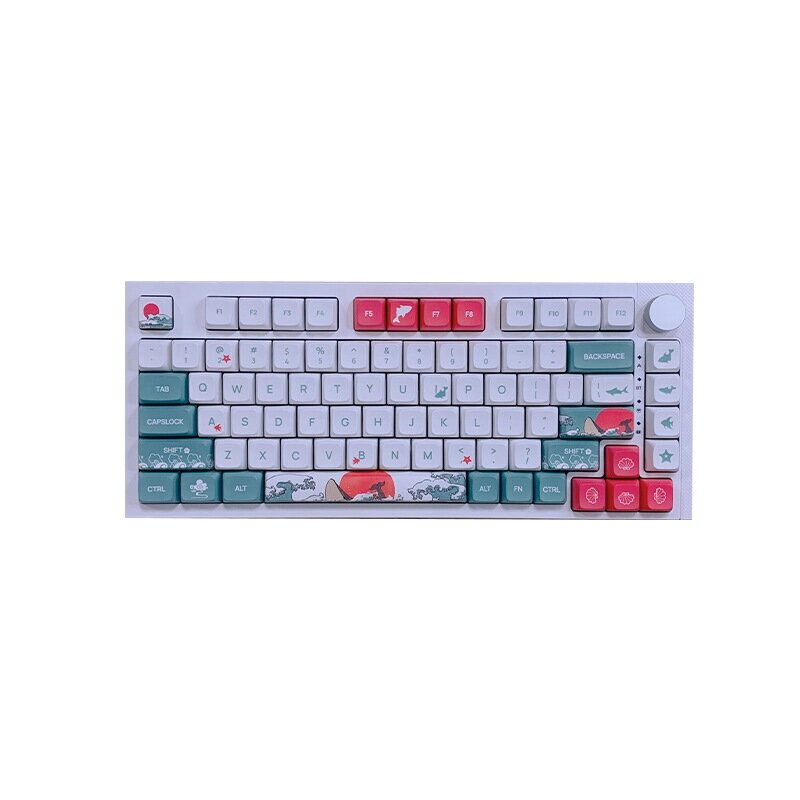 SPYSELF 125 Keys Coral Sea PBT Keycap Set ФА Profile Пятисторонняя сублимация Английский Custom Keycaps для клавиатур Ме - опт