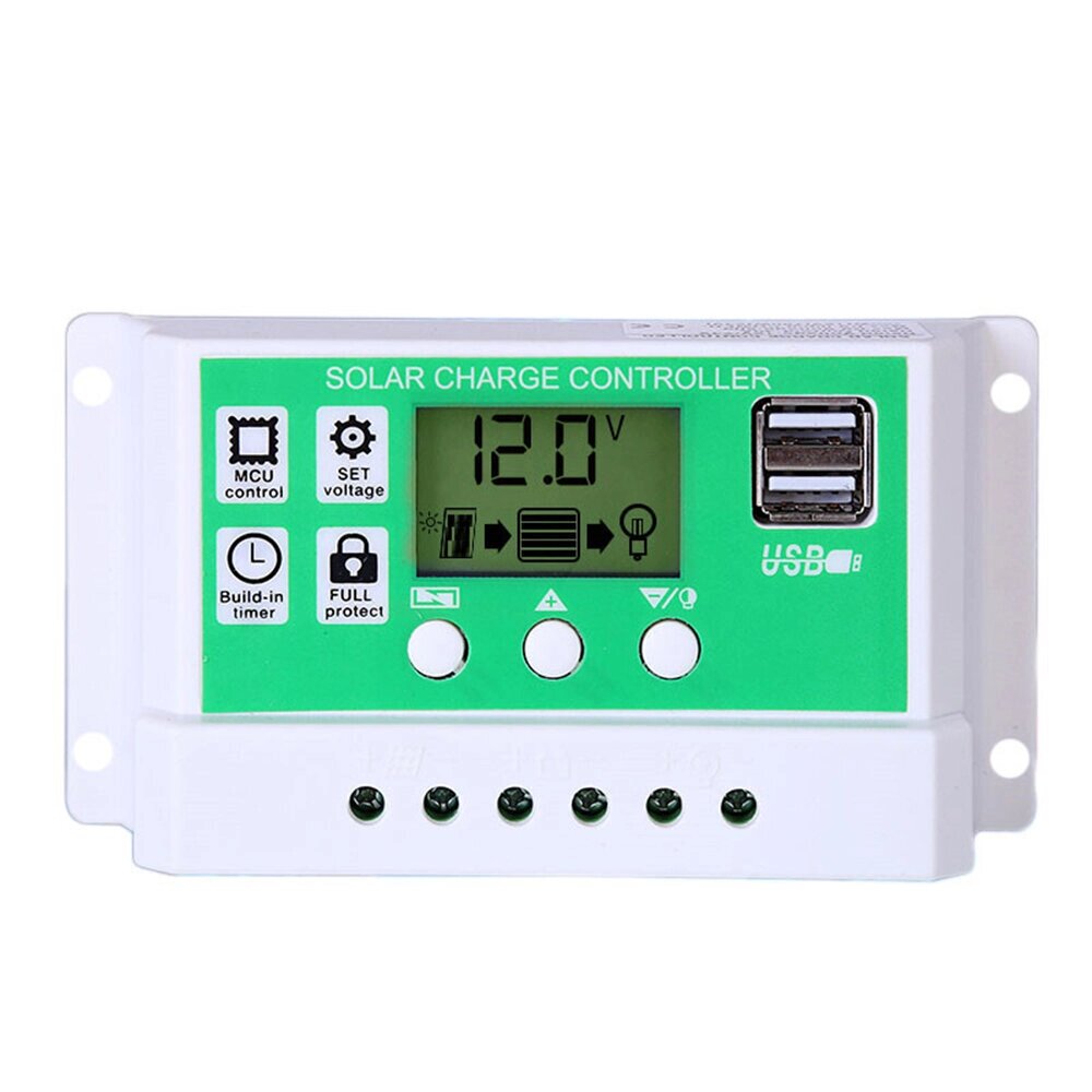 12 В 24 А 10A 20A 60 А PWM Солнечная Контроллер заряда LCD Дисплей Поддержка 3 видов Батарея Тип - обзор