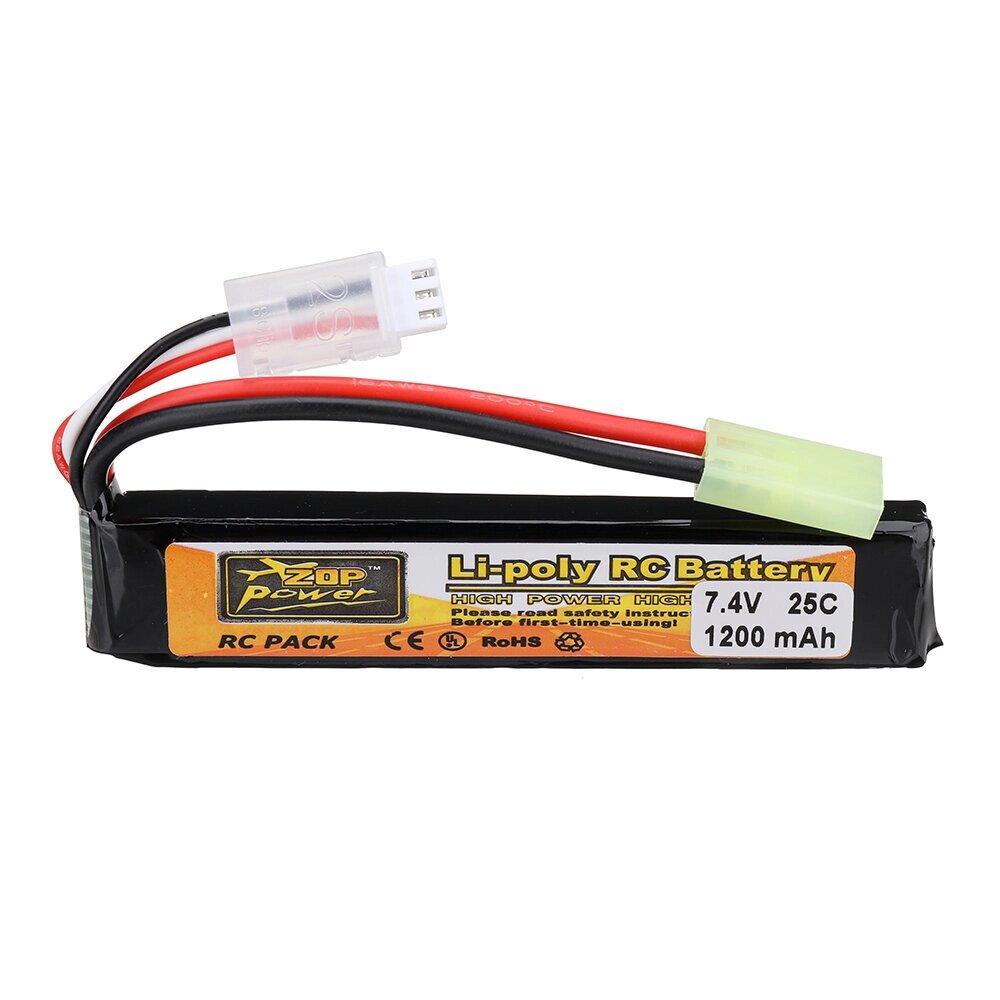 ZOP Power 7,4 В 1200 мАч 25C 2S LiPo Батарея Разъем Tamiya с T Plug Кабель-адаптер для RC Авто - выбрать