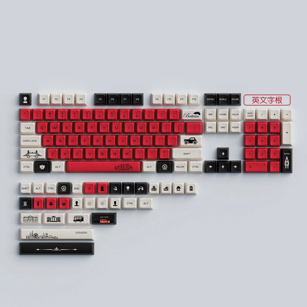 134 Keys UK Household Division PBT Keycap Set MDA Profile Sublimation Keycaps для Механический клавиатур - акции