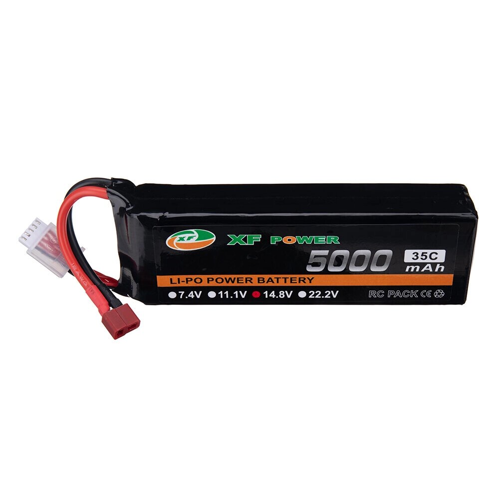 XF POWER 14,8 В 5000 мАч 35C 4S LiPo Батарея T Deans Plug с переходником XT60 для RC Дрон - доставка